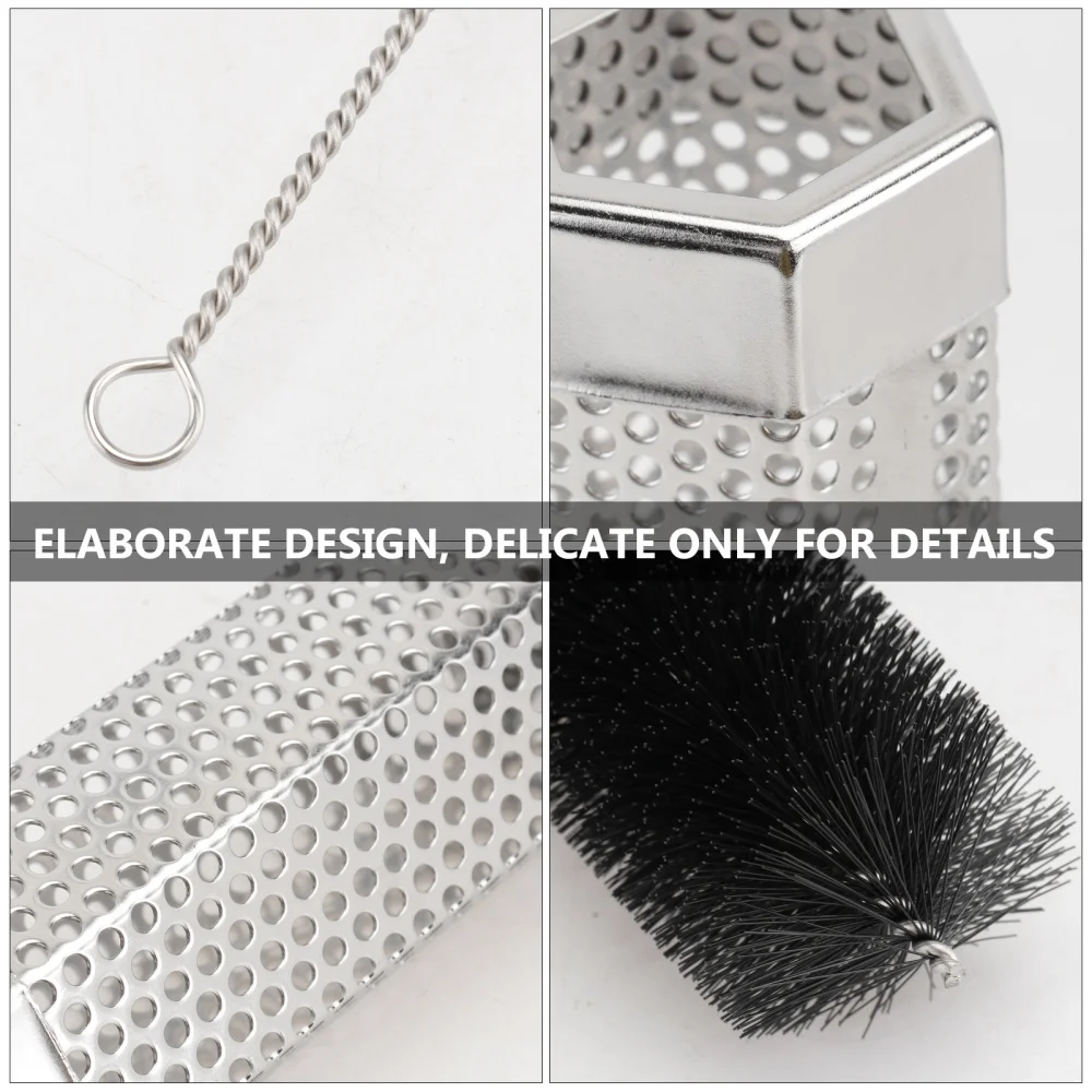 

1 Set Stainless Steel Barbecue Smoker Tube BBQ Smoke Tube (Smoker Tube+Brush)