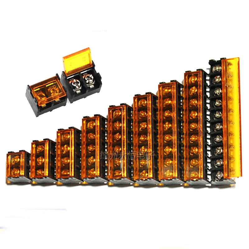

10PCS/Lot HB9500 HB-9500 Lid Barrier Terminal 9.5MM Pitch 300 30A High Current Connectors Barrier Blocks With Shell