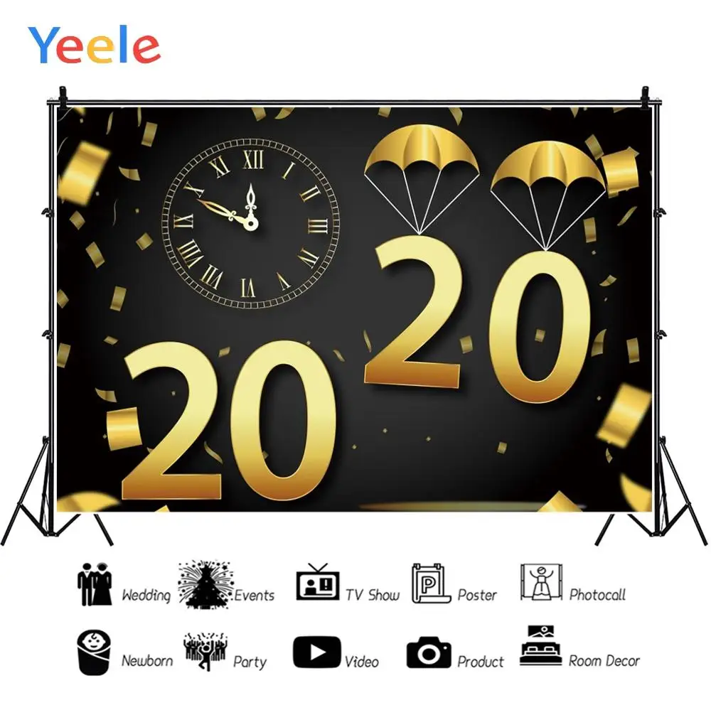 Yeele новогодние часы 2020th портрет День Рождения украшения фотографический фон для
