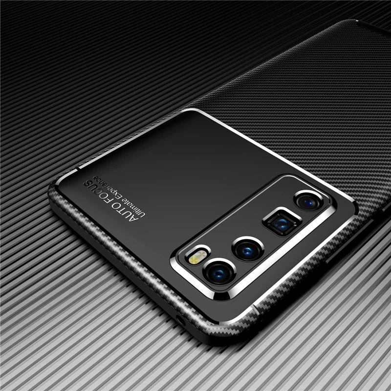 for huawei nova 7 pro case silicone carbon fiber shockproof cover for huawei nova 7 pro 5g case for huawei nova 7 nova7 pro 5g free global shipping