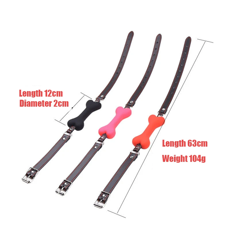 Искусственная кожа жгут твердая силиконовая кость для собак мяч кляп рта БДСМ