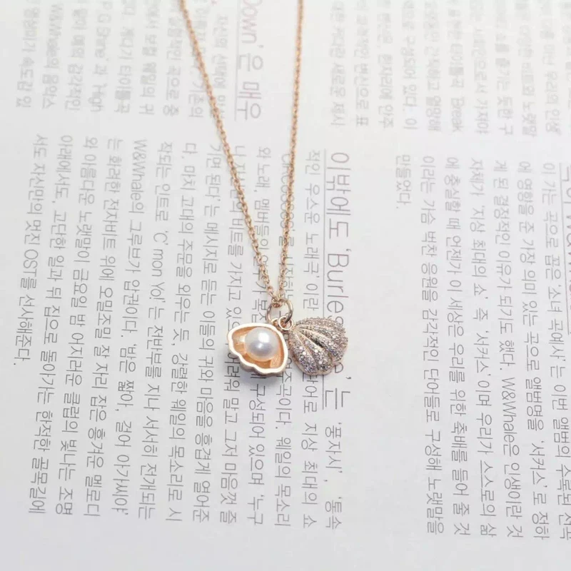 Modian Модные прозрачные цирконовая жемчужина в виде ракушки Ожерелье Подвески для