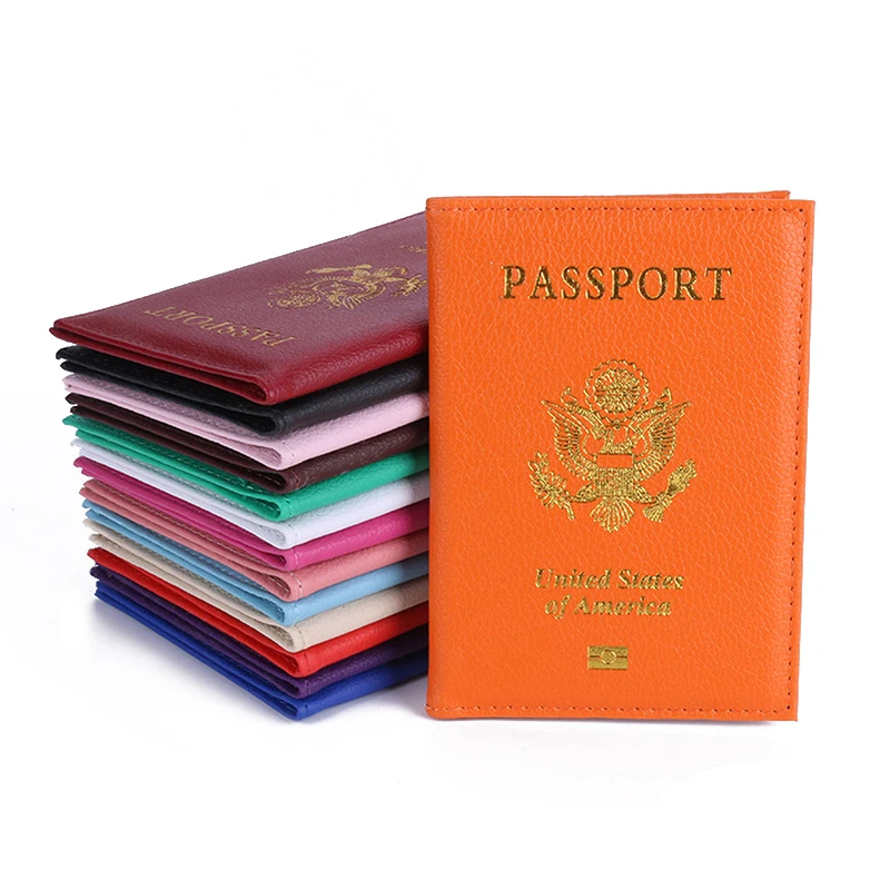 

Обложка для паспорта из кожи для девочек, персонализированная американская дорожная Обложка для паспорта, американский кошелек