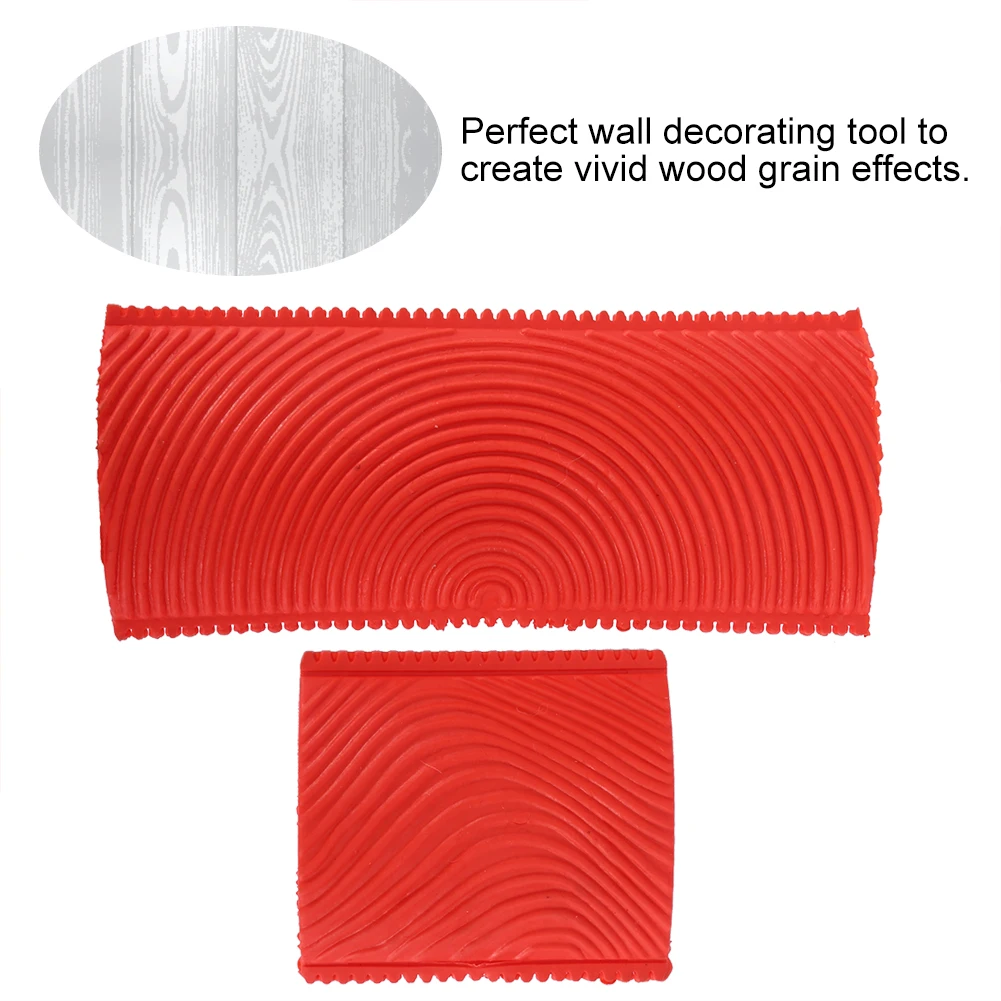 2 шт./компл. инструменты для рисования с эффектом резиновой текстуры дерева