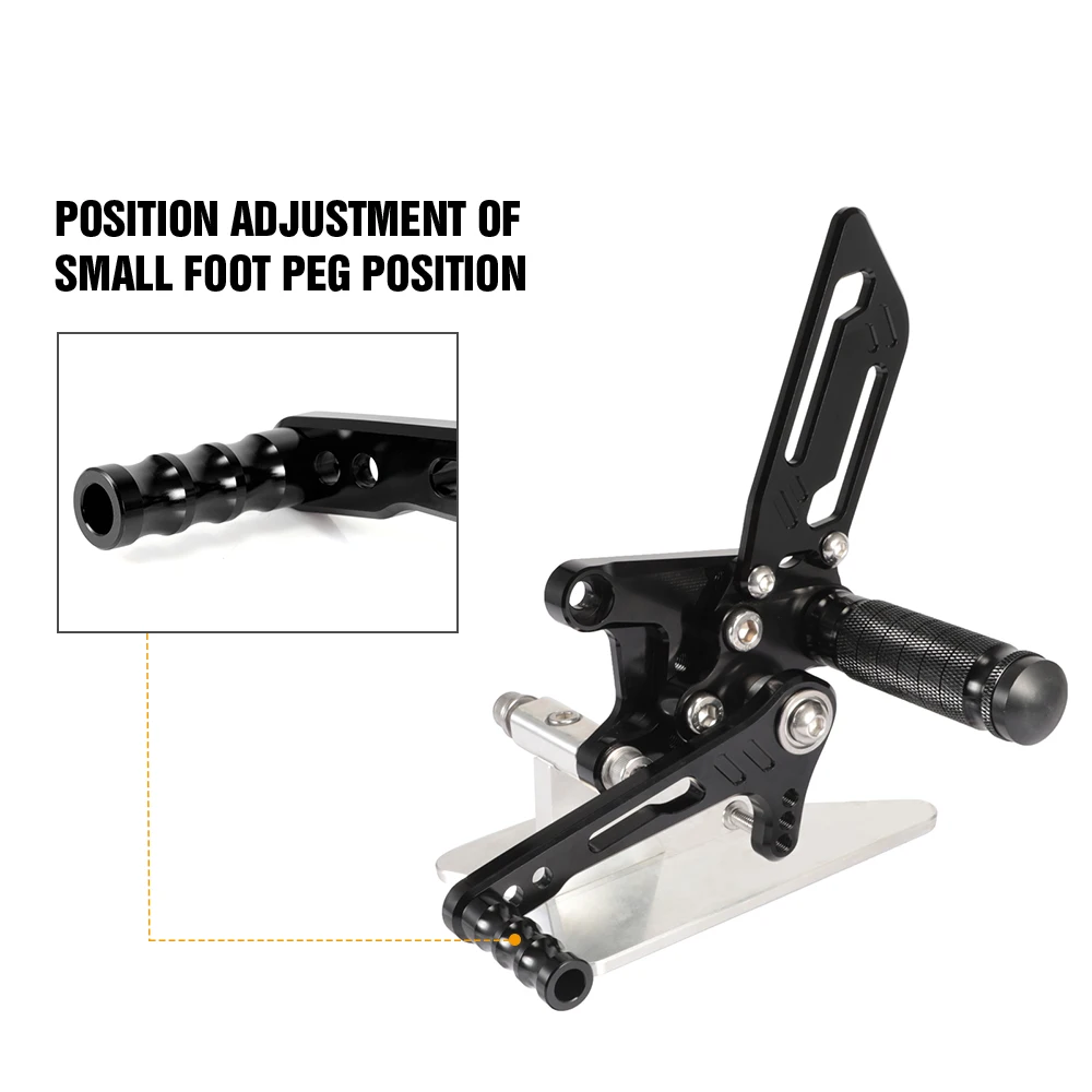 CNC мотоцикл подножка подножки Peg педаль Rearset Серебряный протектор для Suzuki SV650 SV650S GSXR600 GSXR750 GSX1000 K1 D40