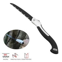 folding hand saw sk5 steel blade soft rubber handle collapsible sharp for woodwork household cutting tools diy hand saw