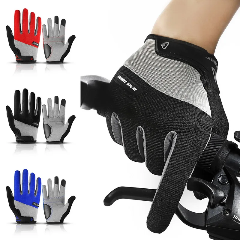 

Велосипедные перчатки, спортивные ударопрочные Светоотражающие митенки с пальцами, для сенсорных экранов, для горных велосипедов, для зимы...