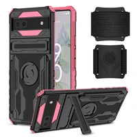 fashion tough armour wrist strap sport case for google pixel 6 6a 6 pro shockproof protect bracket cover