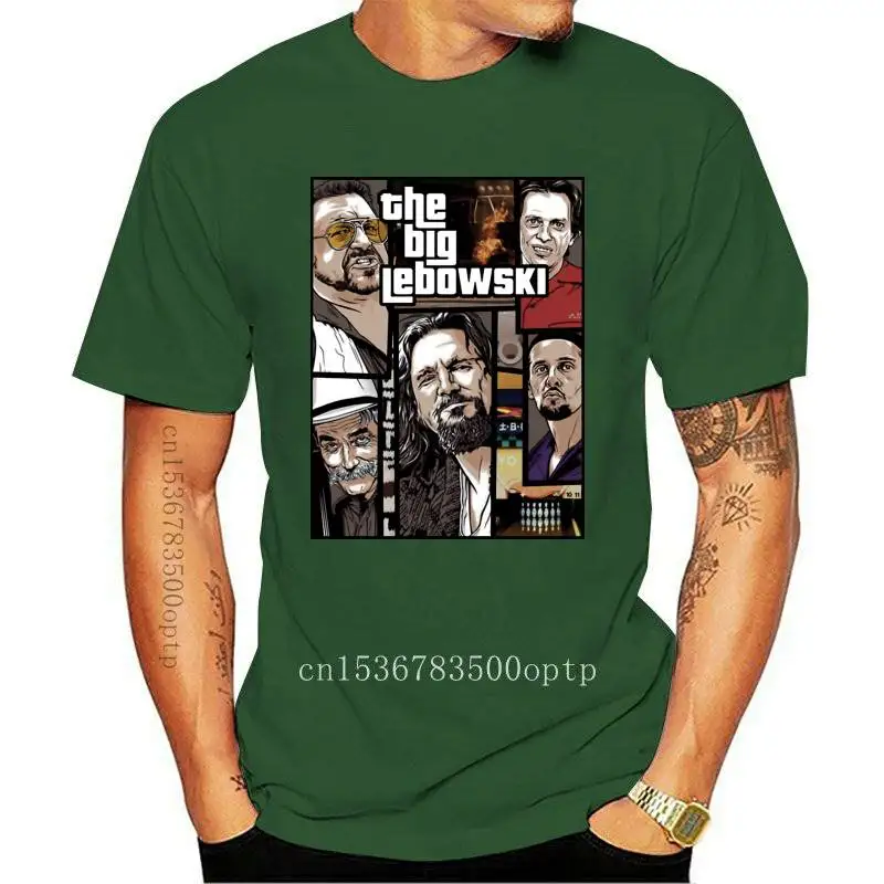 

New The Big Lebowski Inspired T-Shirt 100% Cotton The Dude Coen Brothers Jeffrey Tshirt Tops Short-sleeved TEE Shirt