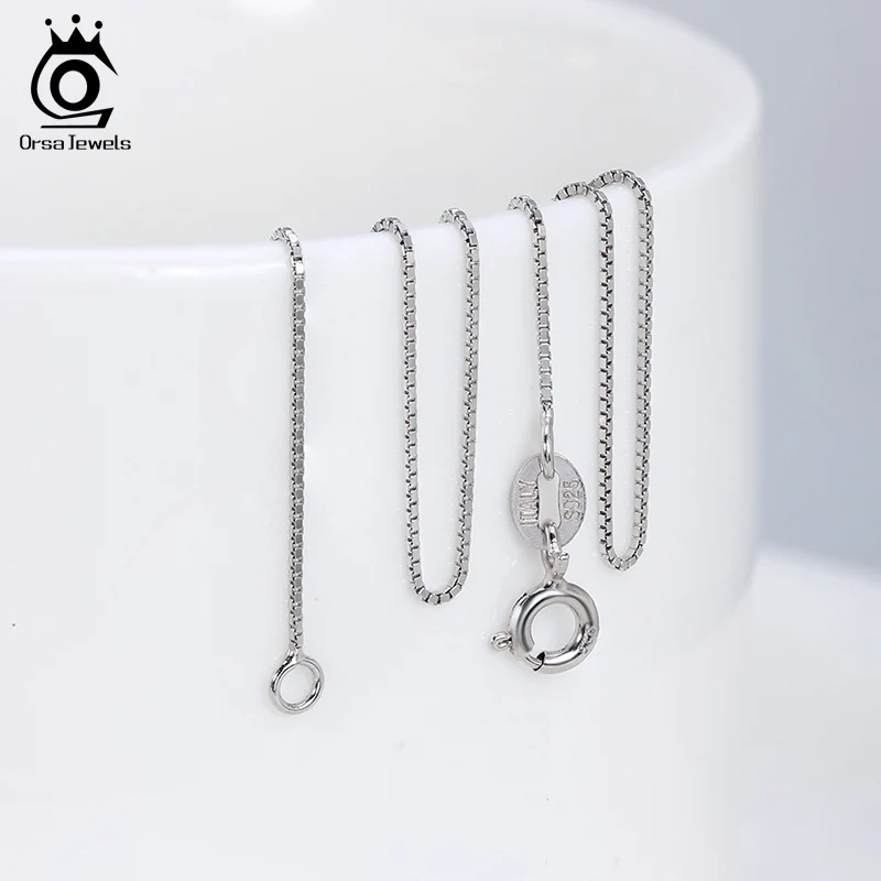 ORSA JEWELS в итальянском стиле с алмазной огранкой Rope Chain 925 ожерелье из стерлингового