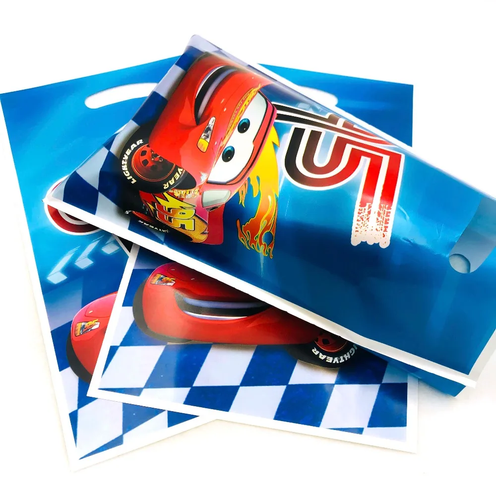 10 шт./компл. Lightning Mcqueen мальчиков вечерние принадлежности Подарочный пакет конфеты/заберите мешок с персонажем из мультфильмов высокого качества Вечерние праздники и события украшения ко дню рождения