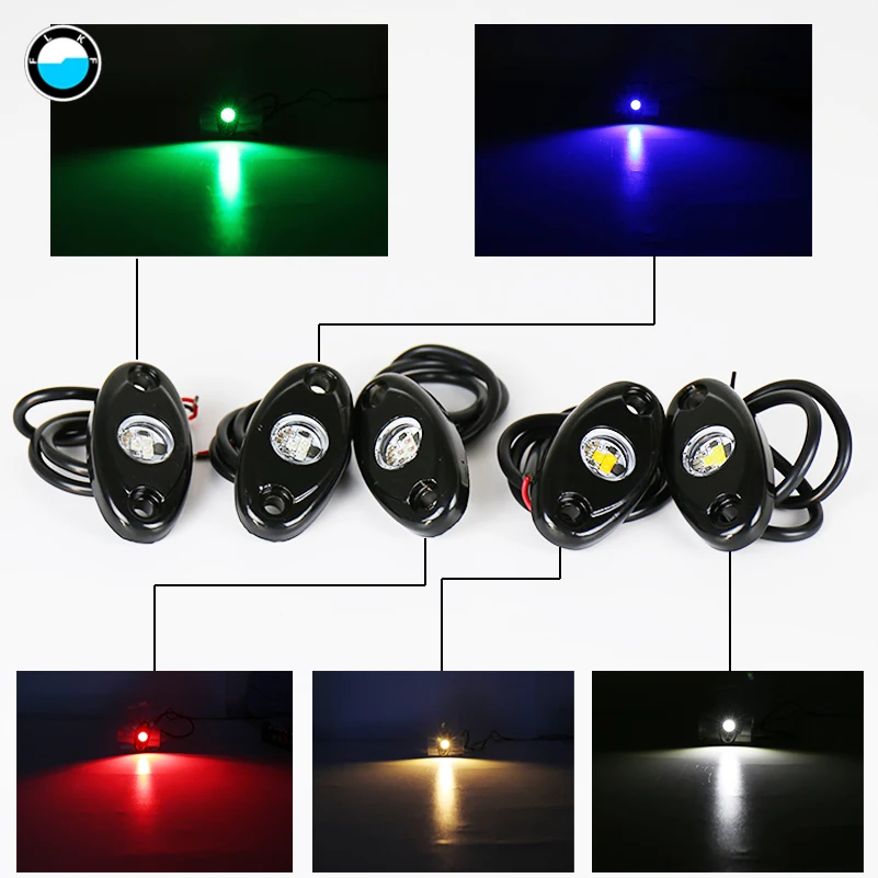 8XLed фары рок Водонепроницаемый Underglow Led неоновый Trail Рог для автомобилей Грузовик