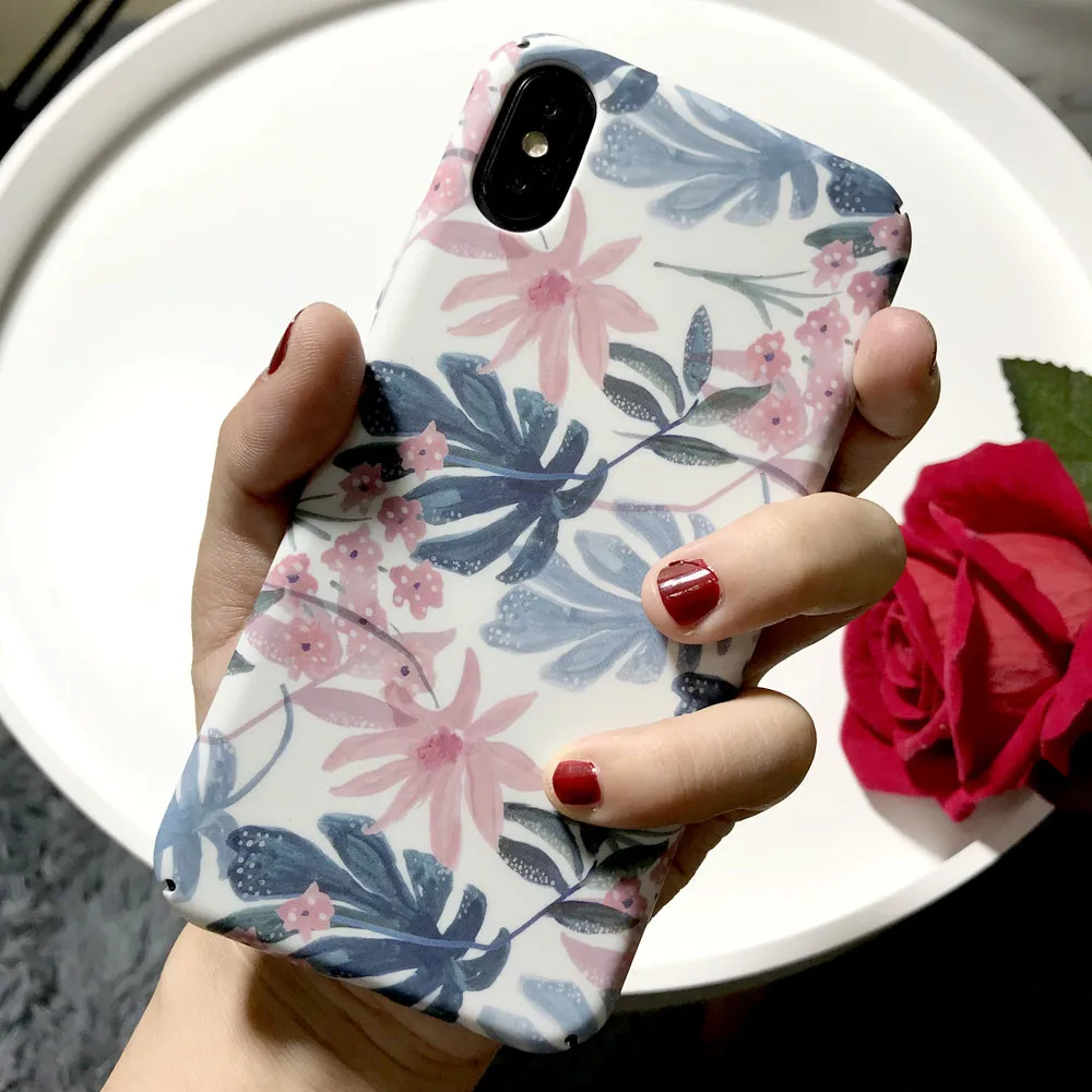 17 GIMFUN Роскошный Ретро чехол для телефона с цветочным рисунком для Iphone 11 Pro Max жесткий пластиковый чехол для IPhone Xr X Xsmax 7 8 6 Plus - Цвет: 17