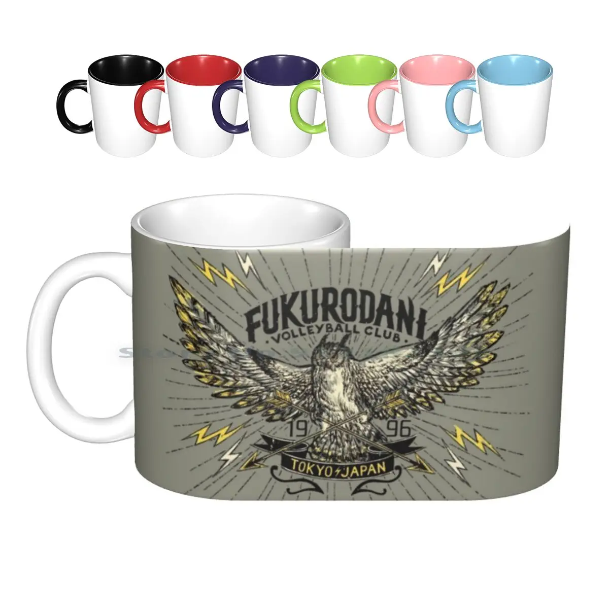 Haikyuu Team Types : Vintage Fukurodani Ceramic Mugs Coffee Cups Milk Tea Mug Haikyuu Fukurodani Fanart Fandom Anime Owl