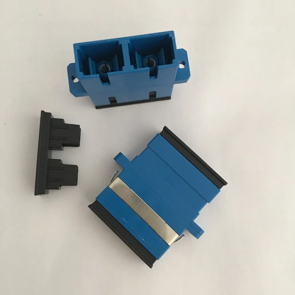 50 шт./лот SC адаптер дуплексный одномодовый волоконно оптический соединитель SC/UPC