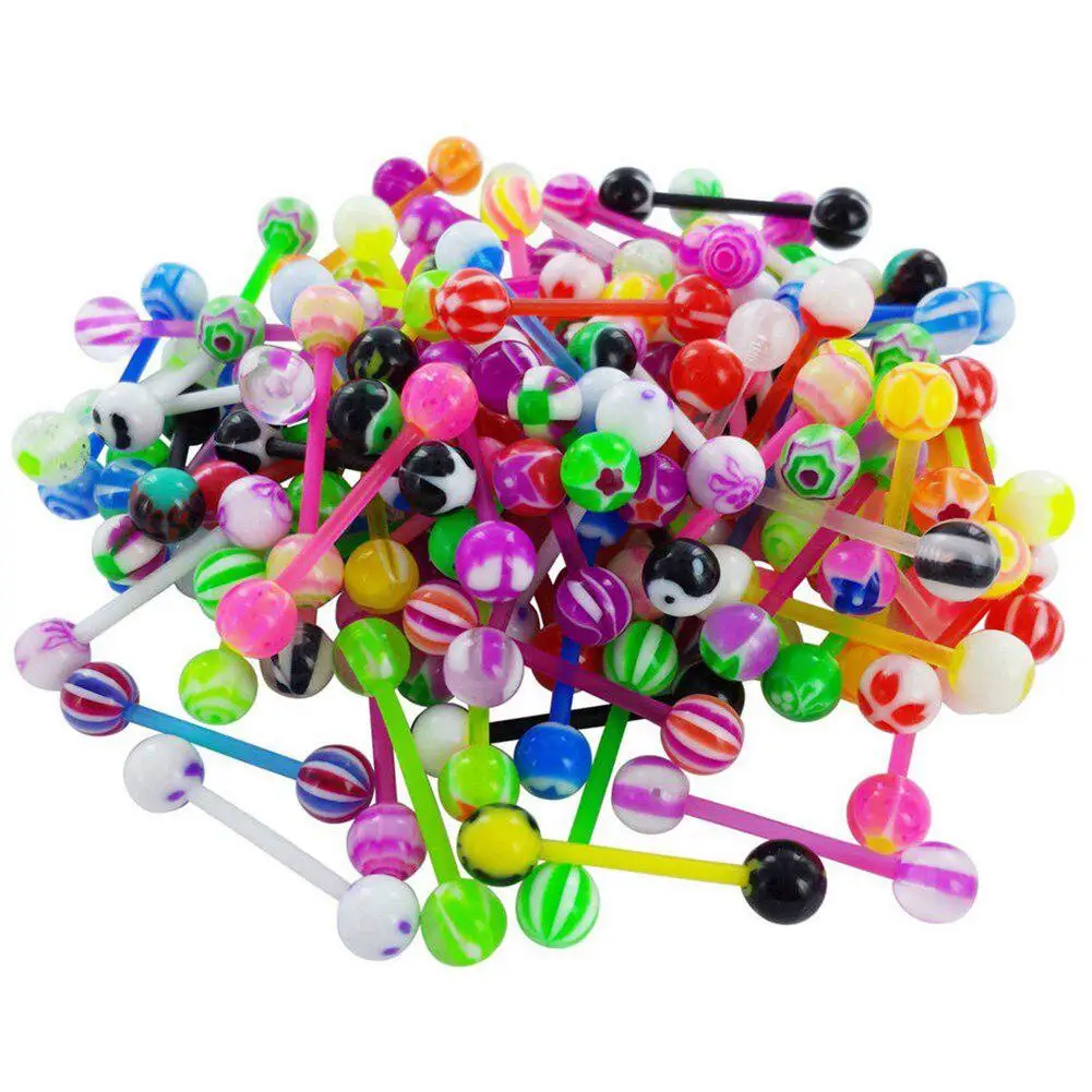 20 шт./компл. Нержавеющая сталь стержень красочные ювелирные изделия для пирсинга