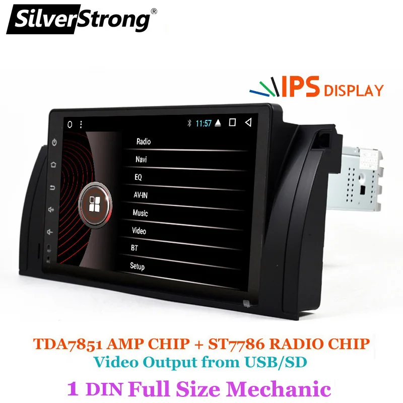 SilverStrong 1Din 9 &quotAndroid GPS автомобильный радиоприёмник для BMW E39 E53 X5 M5 3 серии Высокое
