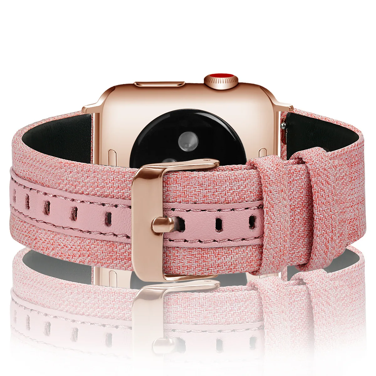 Ремешок из кожи и нейлона для Apple Watch Band Series 5 4 3 2 цветной браслет совместимый с iwatch