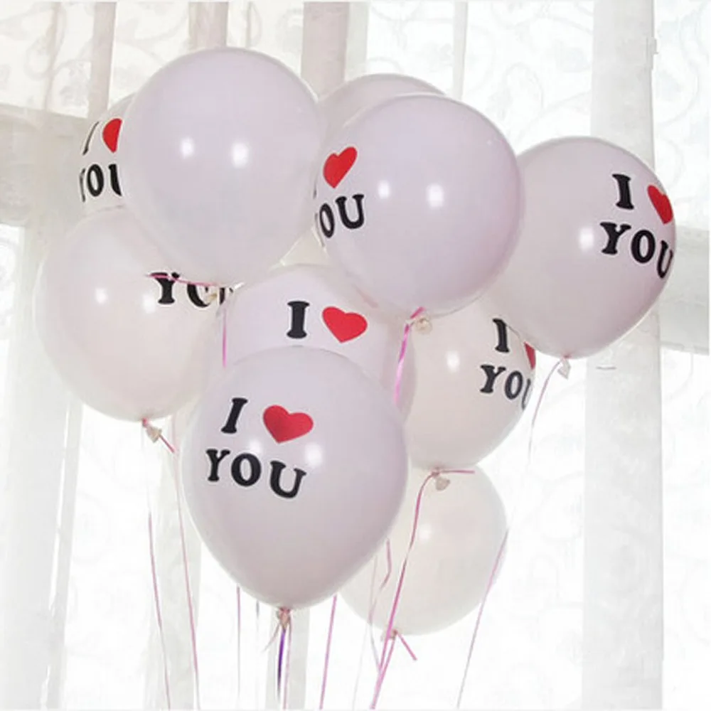 Свадьба День святого Валентина i Love You Воздушные шары гелиевые надувные красное