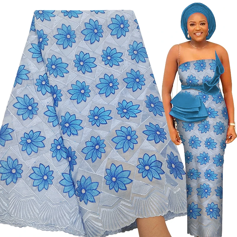 Ткань, стиль 2023, высокое качество, нигерийский стиль, стиль Asoebi, вышивка драгоценными камнями, африканская кружевная ткань