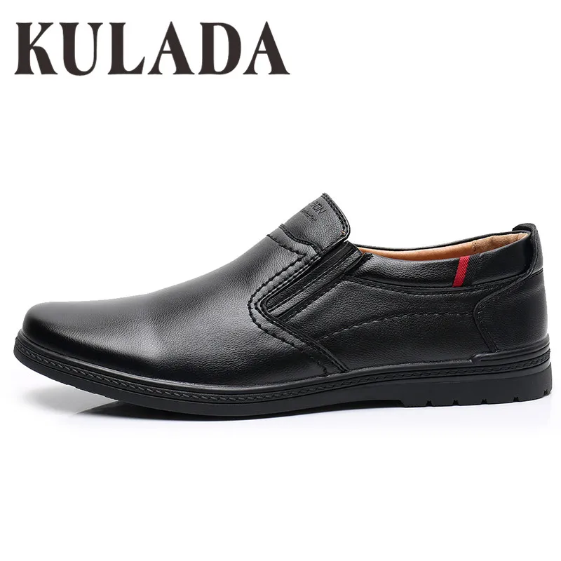 KULADA Newest Shoes Men's Casual Big Size 46-49 Soft Fashion Walking Leather Comfortable Men Moccasins | Обувь