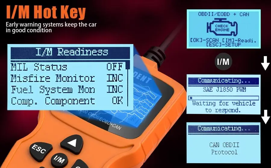 VIDENT iEasy200 OBDII/EOBD + CAN считыватель кодов двигателя OBD2 сканер многоязычный бесплатное