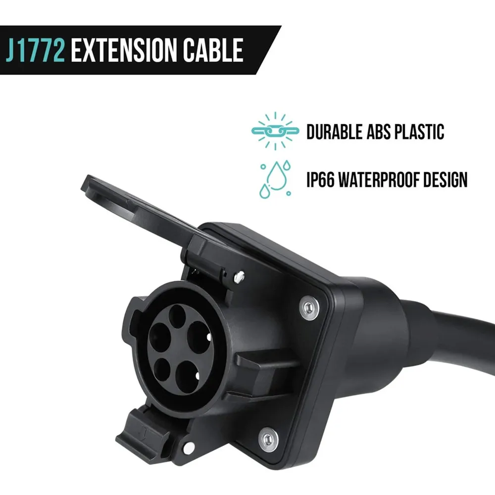 Скидка 32A 5 м 10 м EVSE зарядный кабель SAE J1772 разъем типа 1 штекер EV Зарядные разъемы переходник удлинитель зарядного устройства
