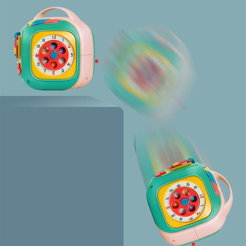 

Educational Kids Toddler Baby Toy Musical Activity Cube with Lights Lots of Functions and Skills for Learning and Development