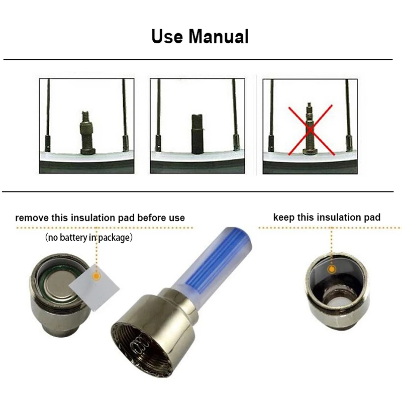 

Bicycle Valve Lamp Mountain Road Bicycle Lamp Tire Valve Cap Spoke Lamp for a Bicycle Cycling Accessories