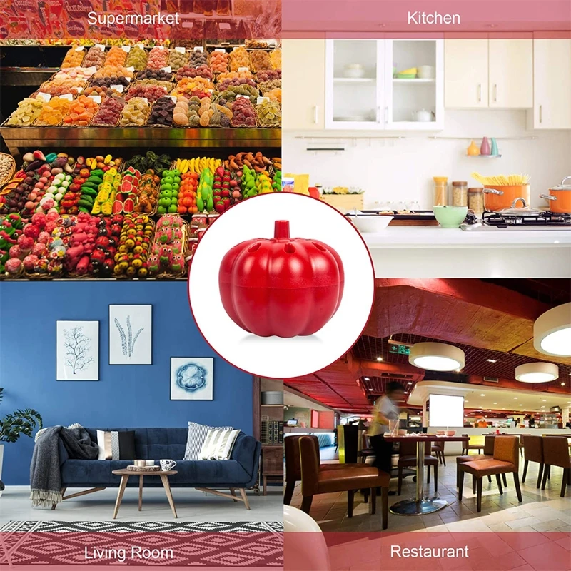 

2 Pack Red Plastic Pumpkin Shape Fruit Fly Traps, Reusable Fly Trap Gnat Killer Fruit Fly Killer for Indoor Home Dining Kitchen