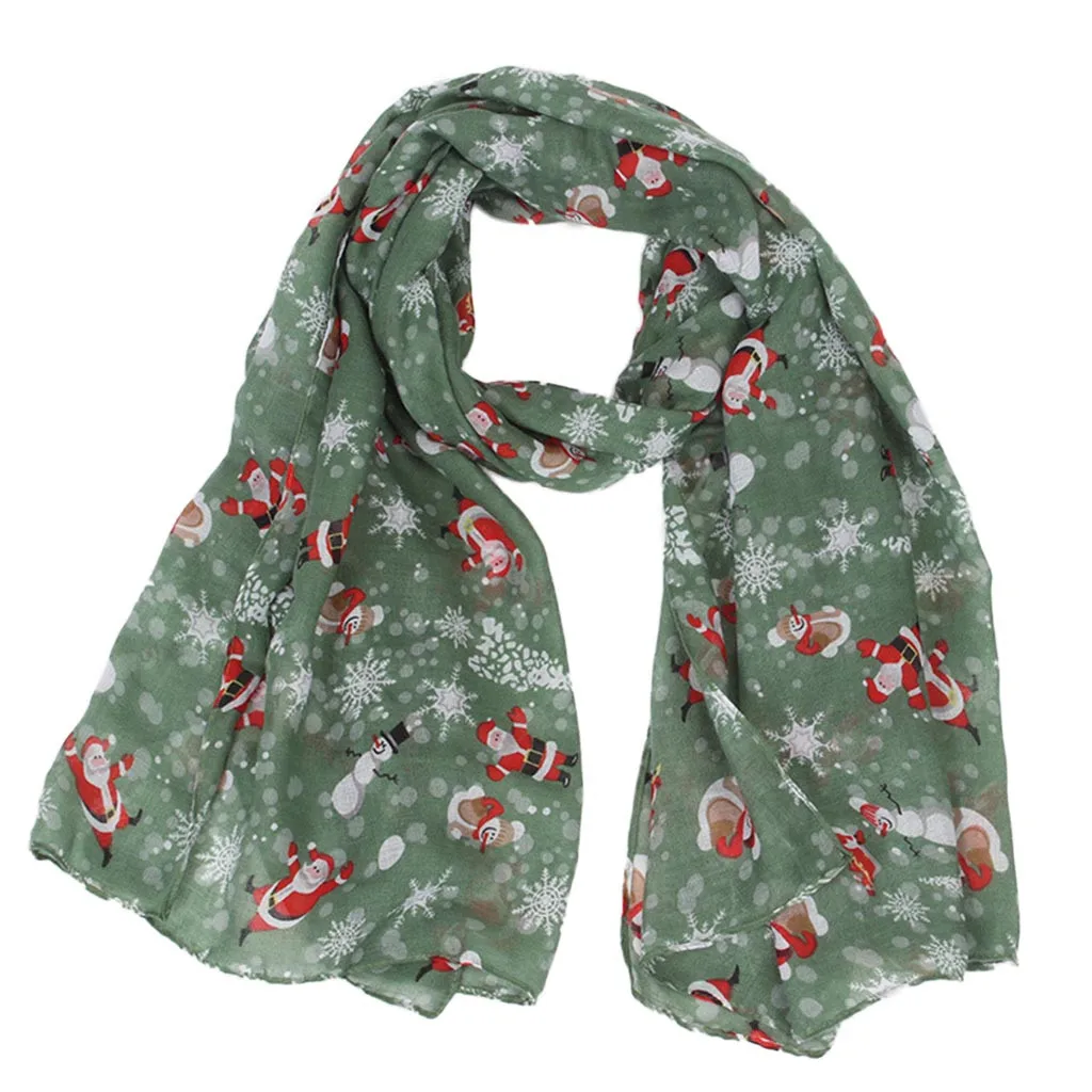 2020 новый осенне зимний Рождественский женский шарф Санта Клауса снеговика