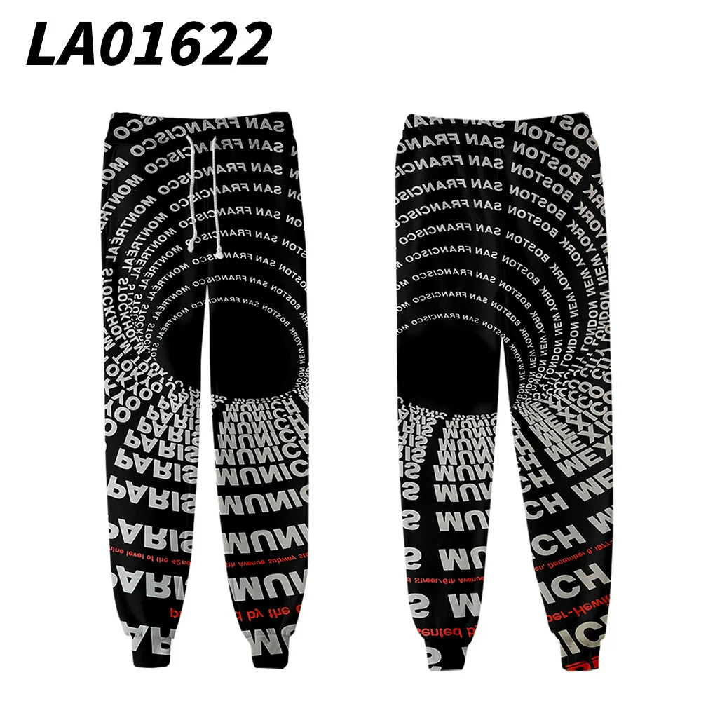 

Men Hip Hop 3D Black Print Cargo Pants Joggers Sweatpants Streetwear Pants Women Fashions Trousers