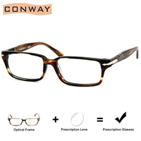 conway slim rectangular prescribed eyeglasses customized lenses anti blue ray gradient photochromic glasses for myopia hyperopia