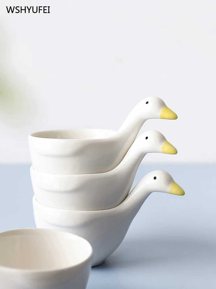 Креативная утка мультяшная керамическая посуда блюдо для соуса