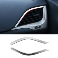 for jeep cherokee kl 2014 2015 2016 2017 2018 abs chrome trim car upper air condition vent cover sticker interior accessories