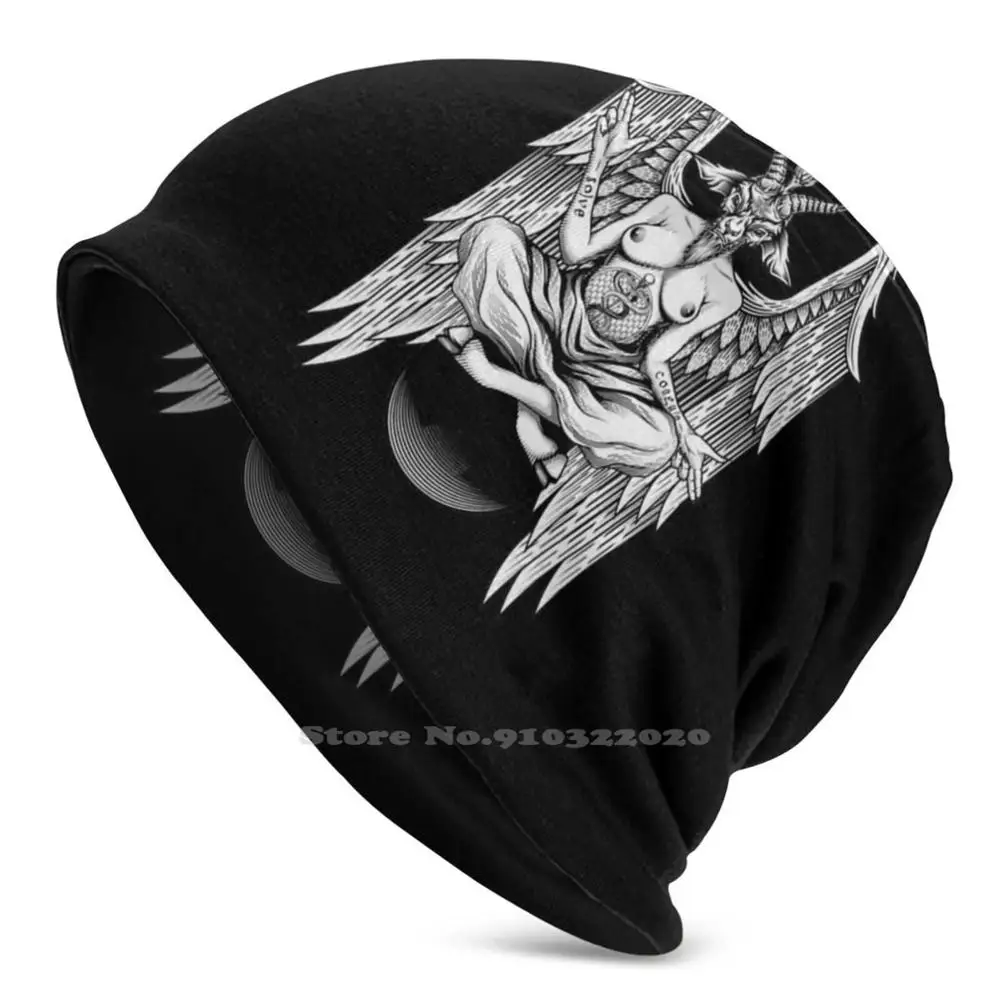 Теплая шапка Baphomet из козы осенне-зимняя бэгомет дьявол сатана оккультизм 666 демон