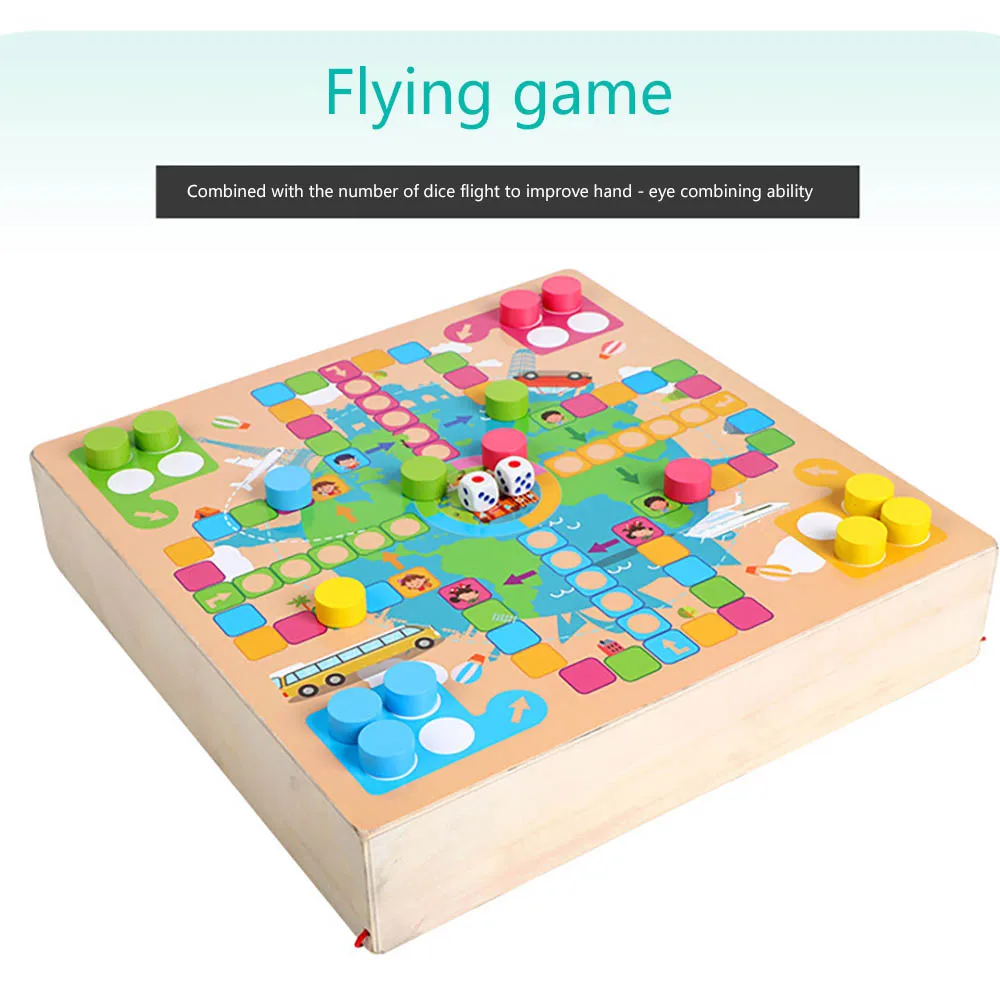 

Двусторонняя деревянная настольная игра тянуть мяч, креативная игрушка-лабиринт, головоломка, Летающие шахматы, настольные игры, интеллект...
