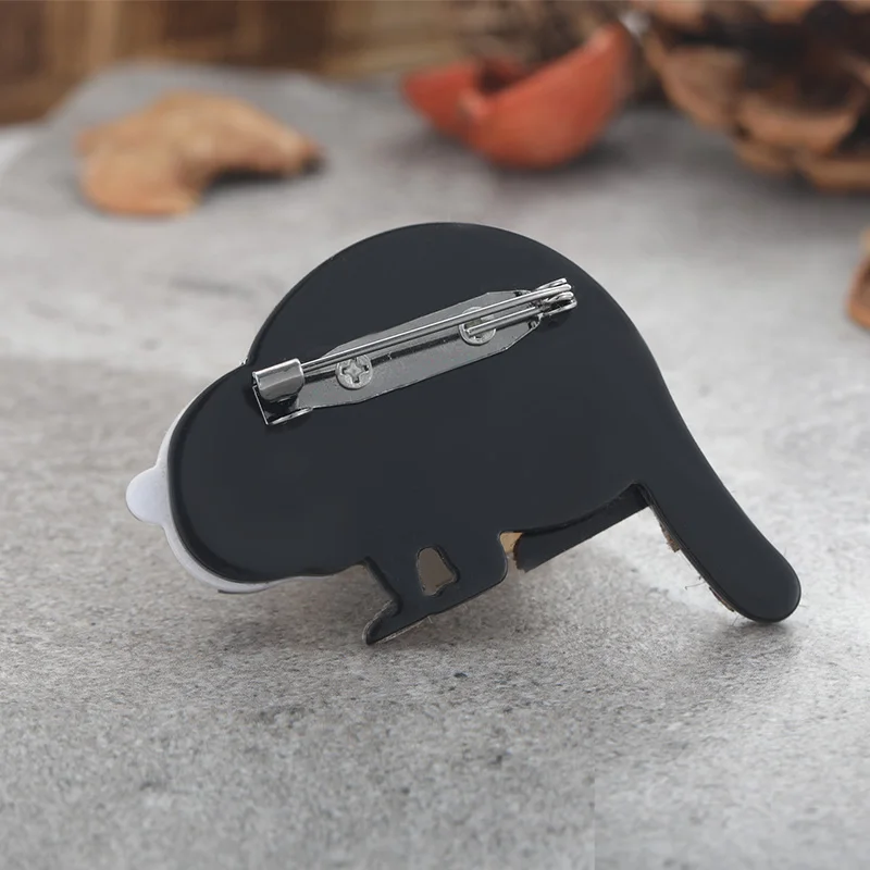 Брошь в виде медведя из енота Blucome металлическая брошь акрила кожи на воротник