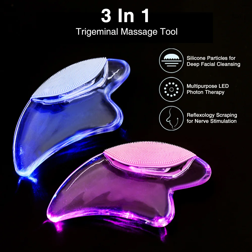 Светодиодный в 1 силиконовая щетка для чистки кожи|Расслабляющие процедуры| |