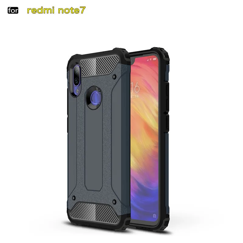 Чехол для Xiaomi Redmi Note 7 гибридный армированный двухслойный защитный чехол с