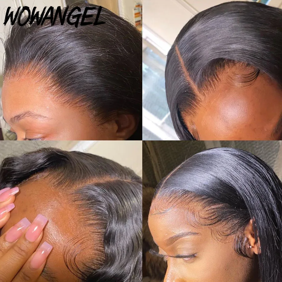 

Invisible HD Straight Transparent Lace Closure Human Hair Wigs Remy 5X5 Lace Frontal Closure Wigs Melt Skin 32 Inch Pre Plucked