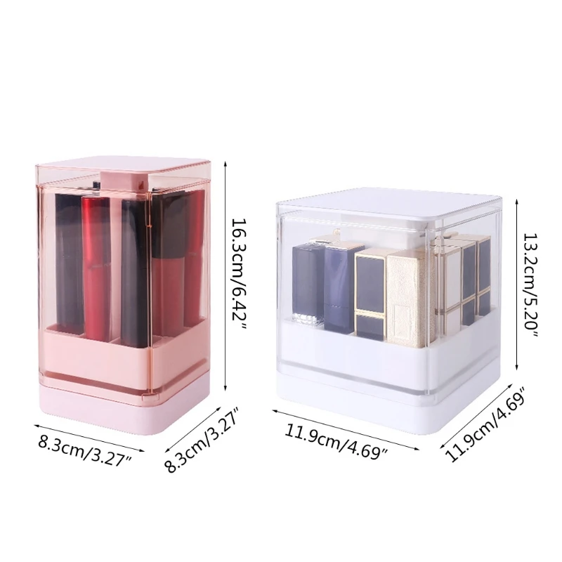 

Press Lift Lipstick Storage Box Press to Open Transparent Lip Glaze Holder