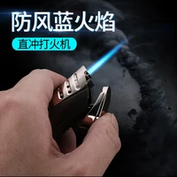 chinese brand baicheng windproof inflatable creative male blue flame lighter