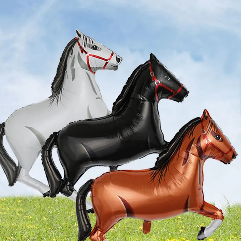 

Large Horse Foil Balloons Wedding Birthday Party Decorations Baby Shower Kids Classic Toys Animal Balloon Farm Helium Air Globos