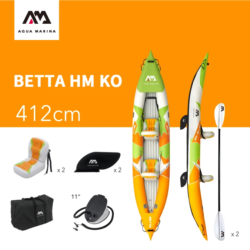 Аква Марина Бетта HM 2020 Новая Обновленная надувная лодка 2 человека каноэ каяк