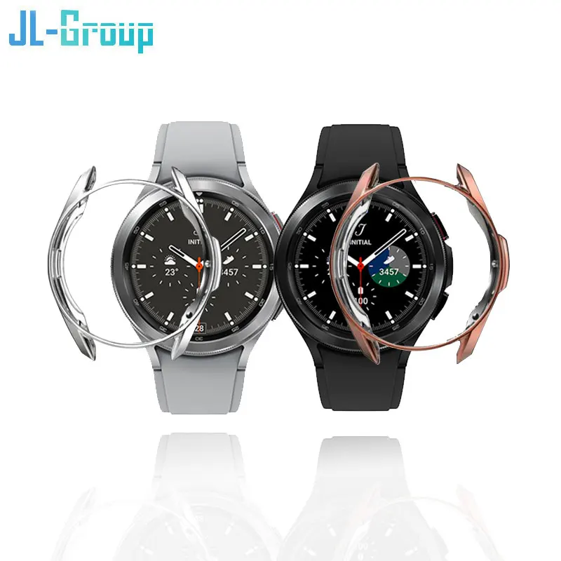 

TPU Case For Samsung Galaxy Watch 4 5 6 40mm 44mm Screen Protector Classic 42mm 46mm Plating Bumper Protective Shell Accessoires