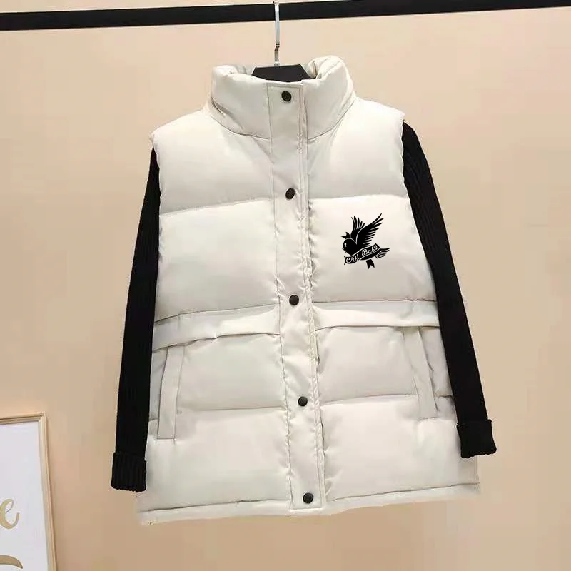 

New cotton vest male and female counterparts stand collar short autumn and winter down cotton jacket vest vest bread jacket