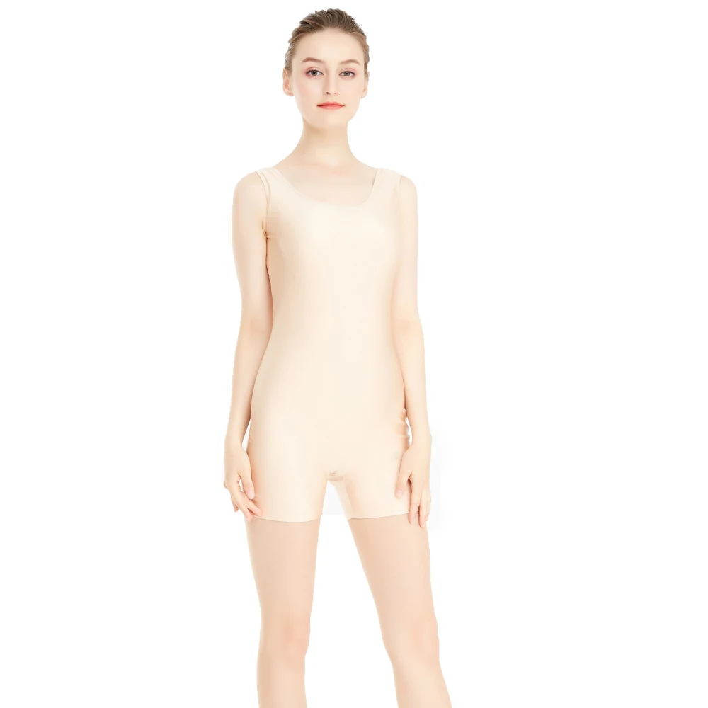 Женский спортивный короткий купальник для фитнеса гимнастический черного цвета