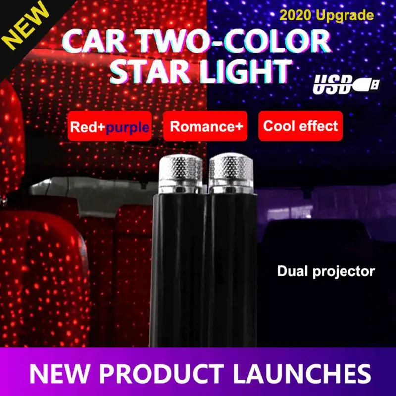 

Car Roof Projection Light USB Portable Star Night Light Adjustable LED Galaxy Atmosphere Light Interior Ceiling Projector Lamp