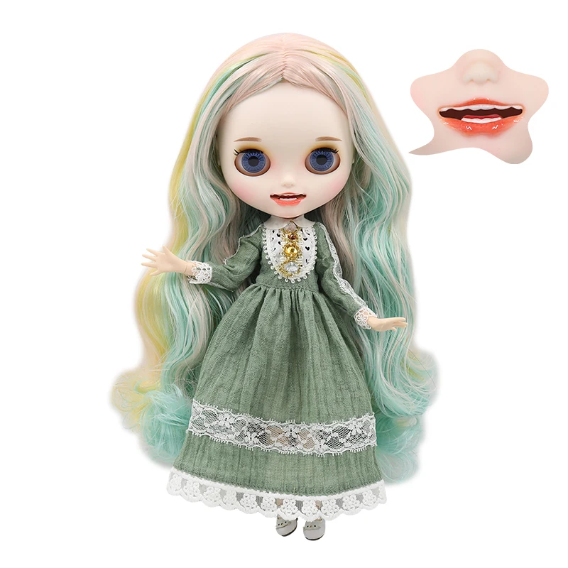 Кукла Blyth ICY DBS с белой кожей резные губы открытым ртом матовая под заказ цвет